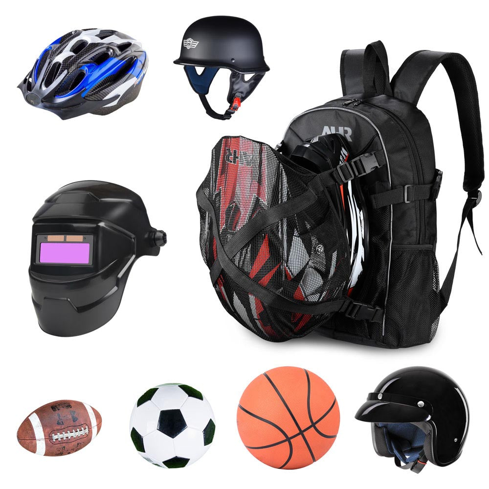 full face motorcycle helmet backpack TheLAShop Motorcycle Backpack with Helmet Holder Large Capacity