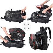 TheLAShop Motorcycle Backpack with Helmet Holder Large Capacity Image