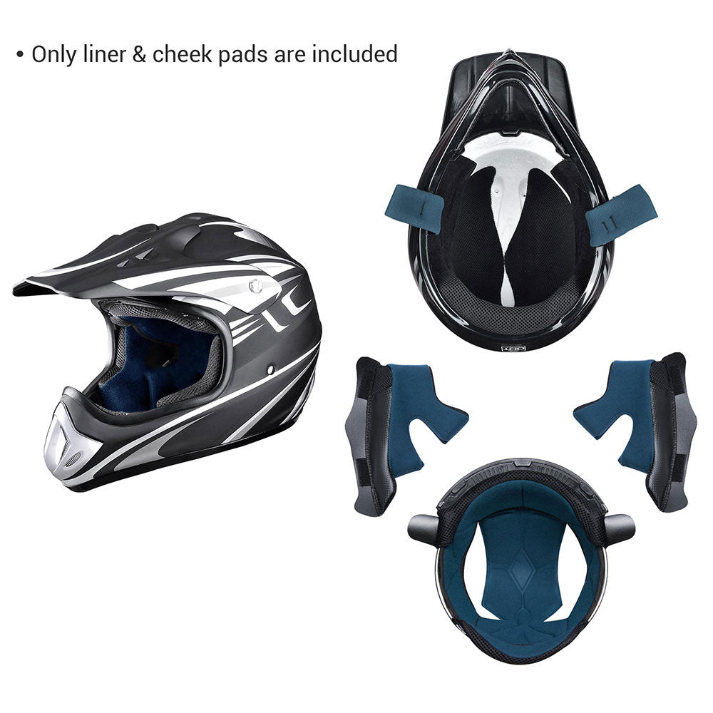 bike helmet and pad set TheLAShop H-VEN30 Helmet Liner & Cheek Pads Set