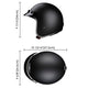 TheLAShop Open Face Helmet with Visor 3/4 DOT Matte Black Image