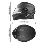 TheLAShop Modular Helmet RUN-M3 Flip Up DOT Matte Black Image