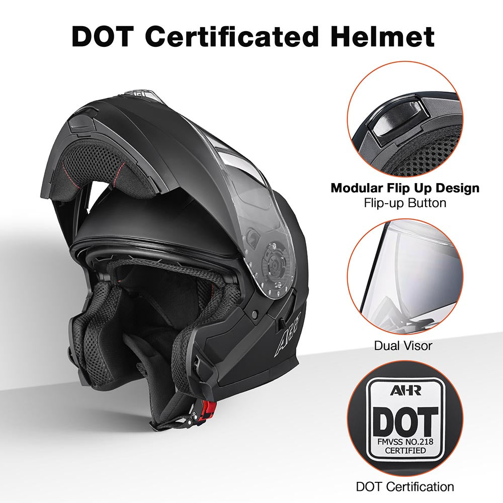 TheLAShop Modular Helmet RUN-M3 Flip Up DOT Matte Black TheLAShop Modular Helmet RUN-M3 Flip Up DOT Matte Black