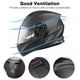 TheLAShop Modular Helmet RUN-M3 Flip Up DOT Matte Black Image