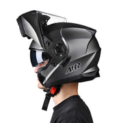 TheLAShop Modular Helmet RUN-M3 Flip Up DOT Gray