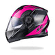 TheLAShop Modular Helmet RUN-M3 Flip Up DOT Black Pink