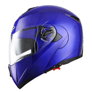 TheLAShop Helmet RUN-M Modular Helmet DOT Full Face Flip up Blue