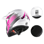 TheLAShop H-VEN12 Youth Dirt Bike Helmet DOT Pink, XL(55-56cm) Image