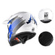 TheLAShop H-VEN12 Youth Dirt Bike Helmet DOT Blue, L(53-54cm) Image