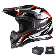 TheLAShop Black Red Dirt Bike Helmet Full Face DOT Lightweight Image