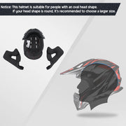 TheLAShop Black Red Dirt Bike Helmet Full Face DOT Lightweight Image