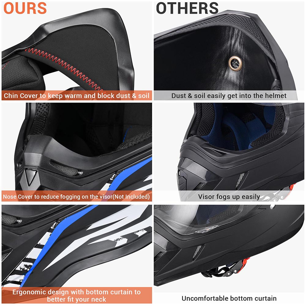 ☆ ☆ Nam Black CKJ Ultralight Rubberized Helmet Amazon.com: Full Face Motorcycle Helmet Dual Visor Sun