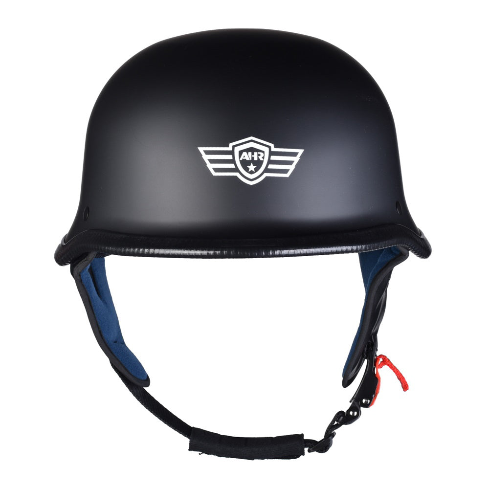 german motorcycle half helmet dot low profile mat TheLAShop Helmet RUN-G Half Helmet DOT German Style