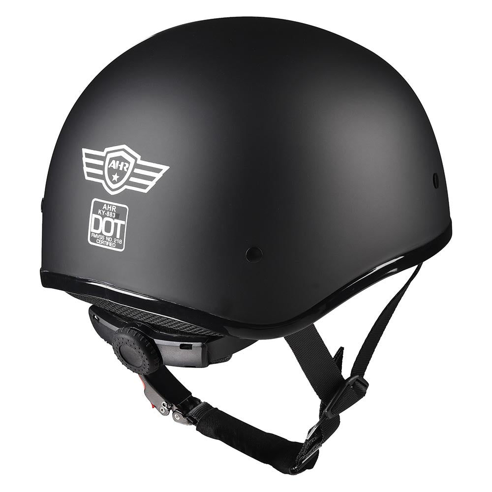 TheLAShop Helmet RUN-C Half Helmet DOT Matt Black S M L XL