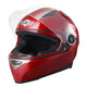 TheLAShop Full Face Helmet DOT Dual Visor RUN-F Red Image