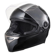 TheLAShop DOT Full Face Motorcycle Helmet Dual Visor ABS Shell Black Image