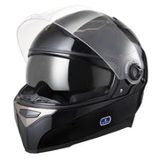 TheLAShop DOT Full Face Motorcycle Helmet Dual Visor ABS Shell Black Image