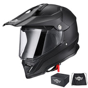 TheLAShop Full Face Dirt Bike Helmet DOT Offroad MX ATV Black