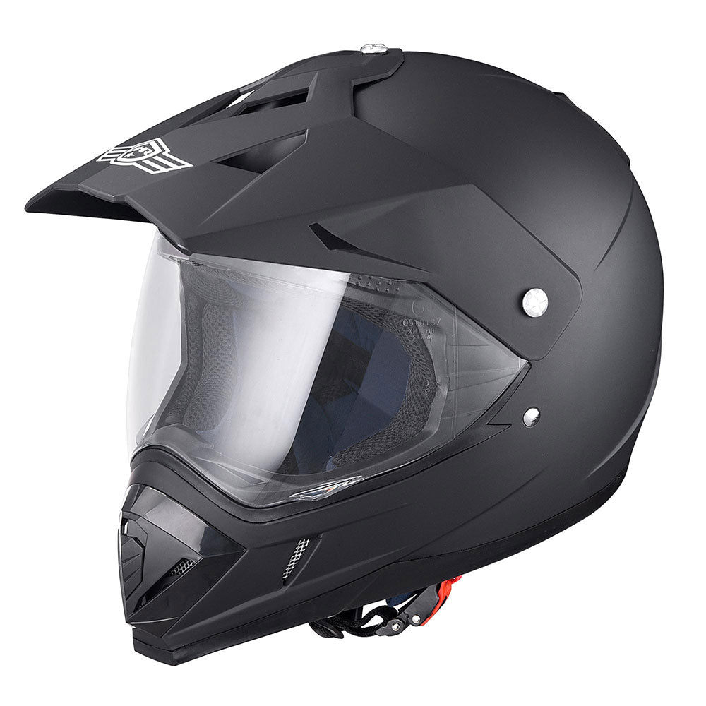 TheLAShop Full Face Dirt Bike Helmet DOT Offroad MX ATV Black