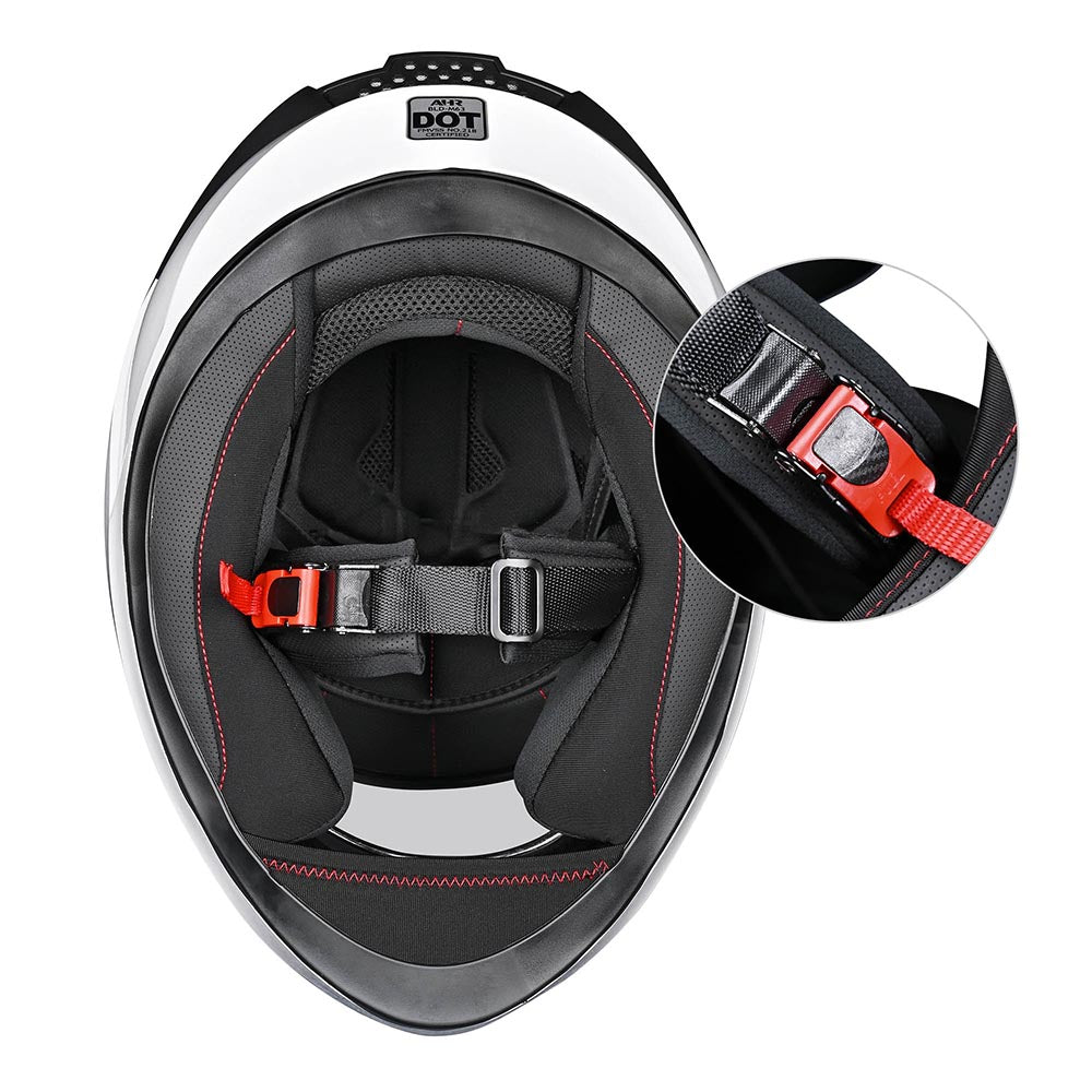 TheLAShop Motorcycle Helmet RUN-F3 Full Face Helmet DOT