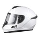 TheLAShop Motorcycle Helmet RUN-F3 Full Face Helmet DOT White, S(55-56cm) Image