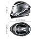 TheLAShop Motorcycle Helmet RUN-F3 Full Face Helmet DOT Black Gray Image