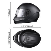 TheLAShop Motorcycle Helmet RUN-F3 Full Face Helmet DOT Matt Black Image