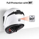 TheLAShop Motorcycle Helmet RUN-F3 Full Face Helmet DOT White Image