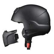 TheLAShop Helmet RUN-O6 Open Face Helmet with Visor DOT