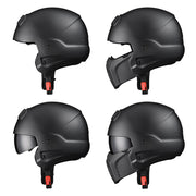 TheLAShop Helmet RUN-O6 Open Face Helmet with Visor DOT