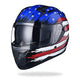 TheLAShop Helmet RUN-F Full Face Helmet Dual Visor DOT US Flag