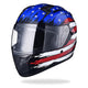 TheLAShop Helmet RUN-F Full Face Helmet Dual Visor DOT US Flag