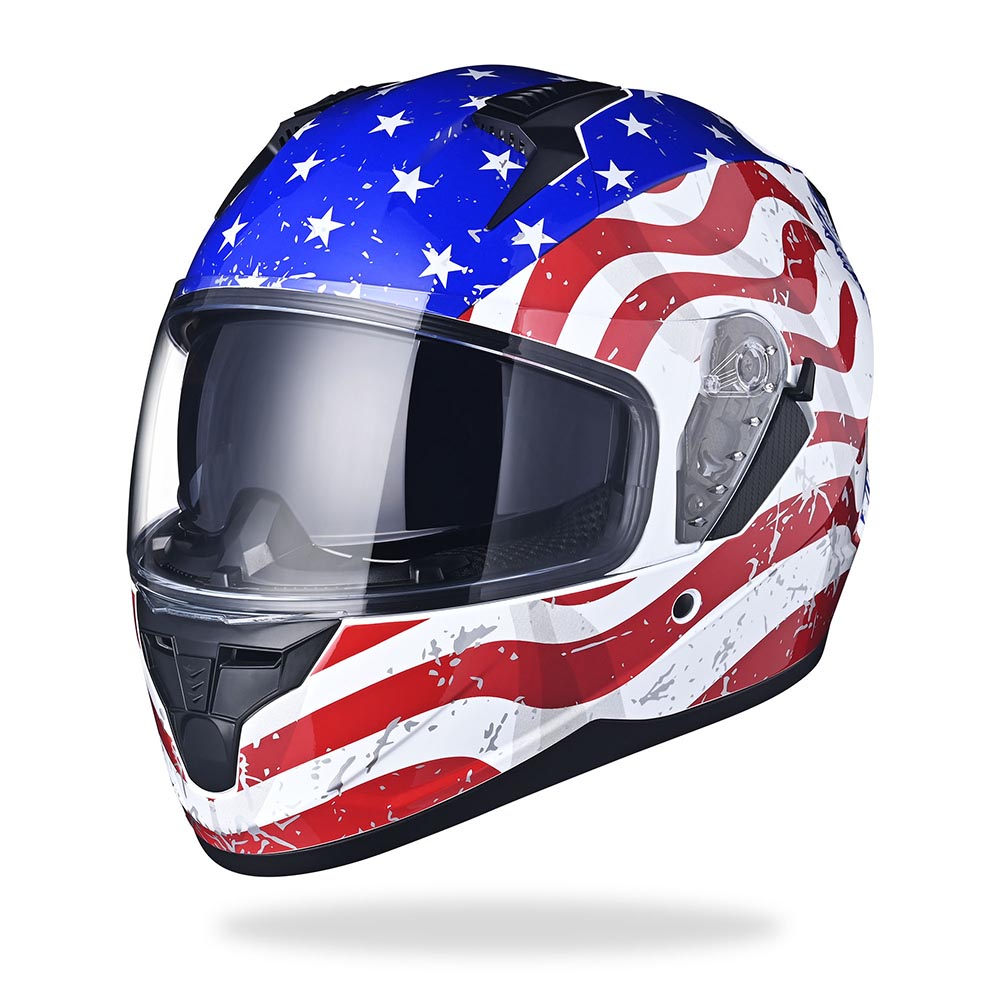 TheLAShop Helmet RUN-F Full Face Helmet Dual Visor DOT Eagle TheLAShop Helmet RUN-F Full Face Helmet Dual Visor DOT Eagle
