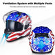 TheLAShop Helmet RUN-F Full Face Helmet Dual Visor DOT Eagle