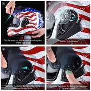 TheLAShop Helmet Smoke Visor RUN-F Motorcycle Helmet Shield