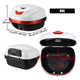 TheLAShop Motorcycle Trunk with Backrest Scooter Top Case Gloss White Image