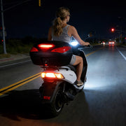 TheLAShop Motorcycle Trunk with Light Quick Release Scooter Top Box Image