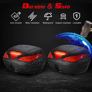 TheLAShop Motorcycle Trunk with Light Quick Release Scooter Top Box Image