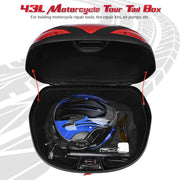 TheLAShop Motorcycle Trunk with Light Quick Release Scooter Top Box Image