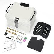 TheLAShop Rectangular Motorcycle Trunk with Backrest Scooter Top Case White, 36L Image