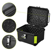 TheLAShop Rectangular Motorcycle Trunk with Backrest Scooter Top Case Image