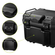 TheLAShop Rectangular Motorcycle Trunk with Backrest Scooter Top Case Image