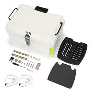 TheLAShop Rectangular Motorcycle Trunk with Backrest Scooter Top Case White, 65L Image