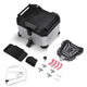 TheLAShop Rectangular Motorcycle Trunk with Backrest Scooter Top Case, 45L Silver(Backrest & Quick Release) Image