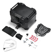 TheLAShop Rectangular Motorcycle Trunk with Backrest Scooter Top Case, 45L(Backrest & Quick Release) Image