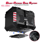 TheLAShop Rectangular Motorcycle Trunk with Backrest Scooter Top Case Image