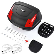 TheLAShop Motorcycle Trunk Scooter Top Case Quick Release Black, 48L Image