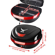 TheLAShop Motorcycle Trunk Top Case Scooter Luggage Storage Box 35L Image
