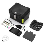 TheLAShop Rectangular Motorcycle Trunk with Backrest Scooter Top Case, 45L Image