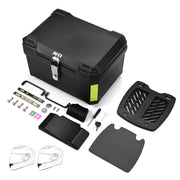TheLAShop Rectangular Motorcycle Trunk with Backrest Scooter Top Case, 65L Image
