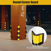 TheLAShop 2pcs Rubber Corner Guards Wall Protector 31 1/8"H Round Image